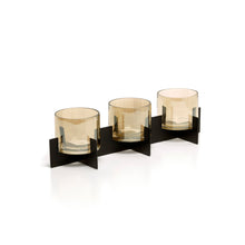 The Trio Noir Candle Holder - Black in brass — handmade luxury tea light holder curated by Laiyahome