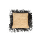 The Raffia Cushion Cover Square - Natural Black - 40x40 in raffia — handmade luxury cushion cover curated by Laiyahome