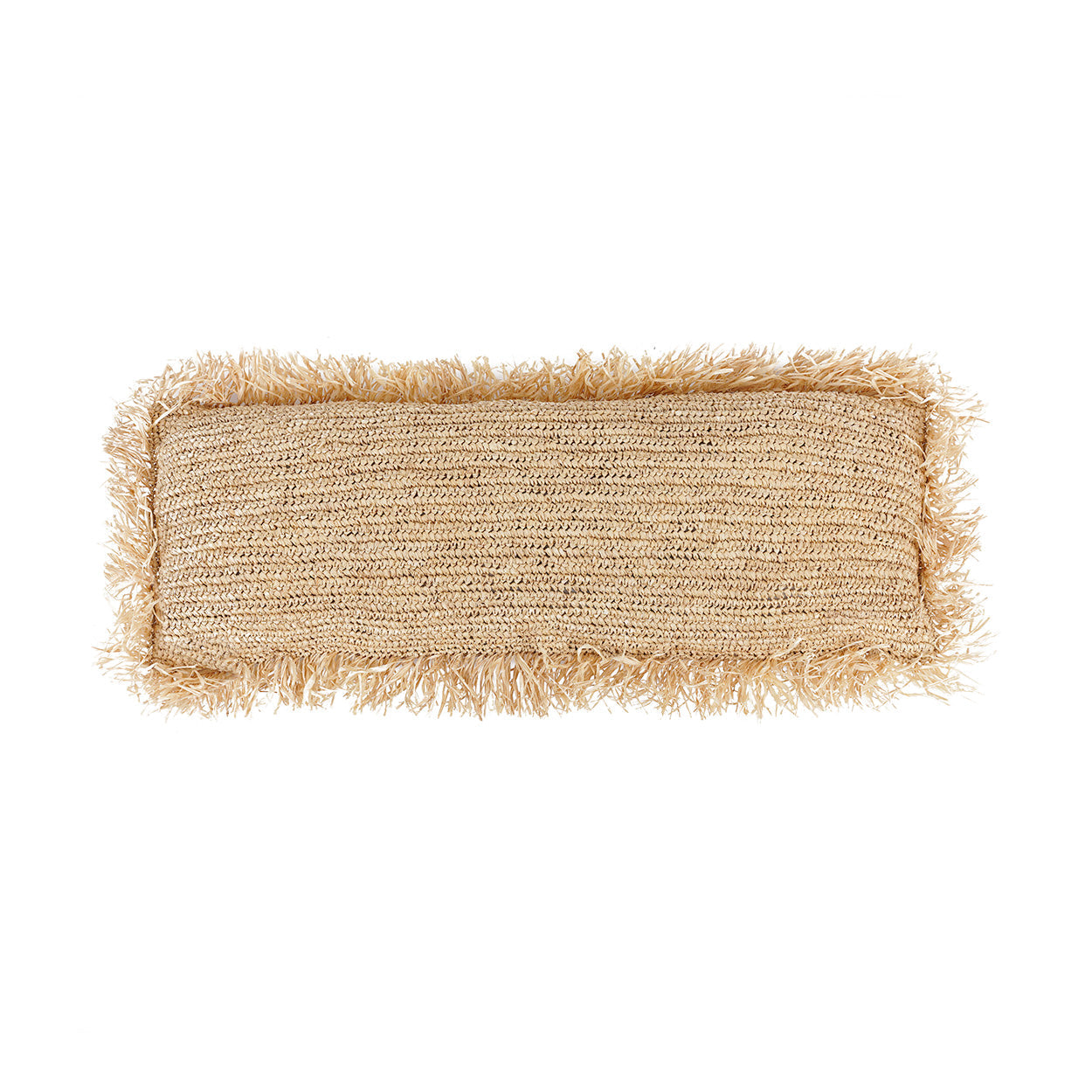 The Raffia Cushion Cover Rectangular - Natural - 35x100 in raffia — handmade luxury cushion cover curated by Laiyahome