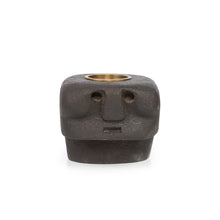 The Sumba Stone #27 Candle Holder – stone tea light holder in black – product view 1