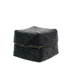 The Beaded Basket - Black - M in bamboo — handmade luxury storage basket curated by Laiyahome