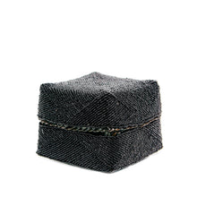 The Beaded Basket - Black - M in bamboo — handmade luxury storage basket curated by Laiyahome