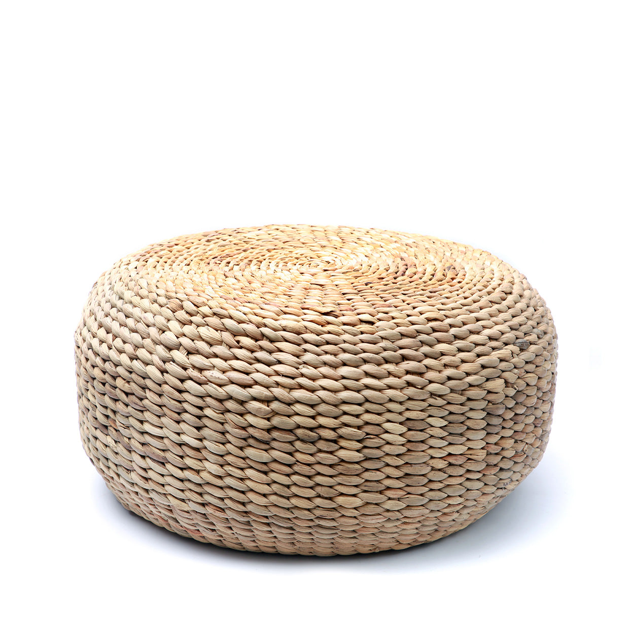 The Hyacinth Pouffe - Natural - M in seagrass — handmade luxury ottoman curated by Laiyahome