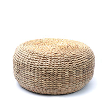 The Hyacinth Pouffe - Natural - M in seagrass — handmade luxury ottoman curated by Laiyahome