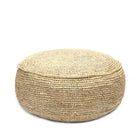 The Raffia Flores Pouffe - Natural in raffia — handmade luxury ottoman curated by Laiyahome