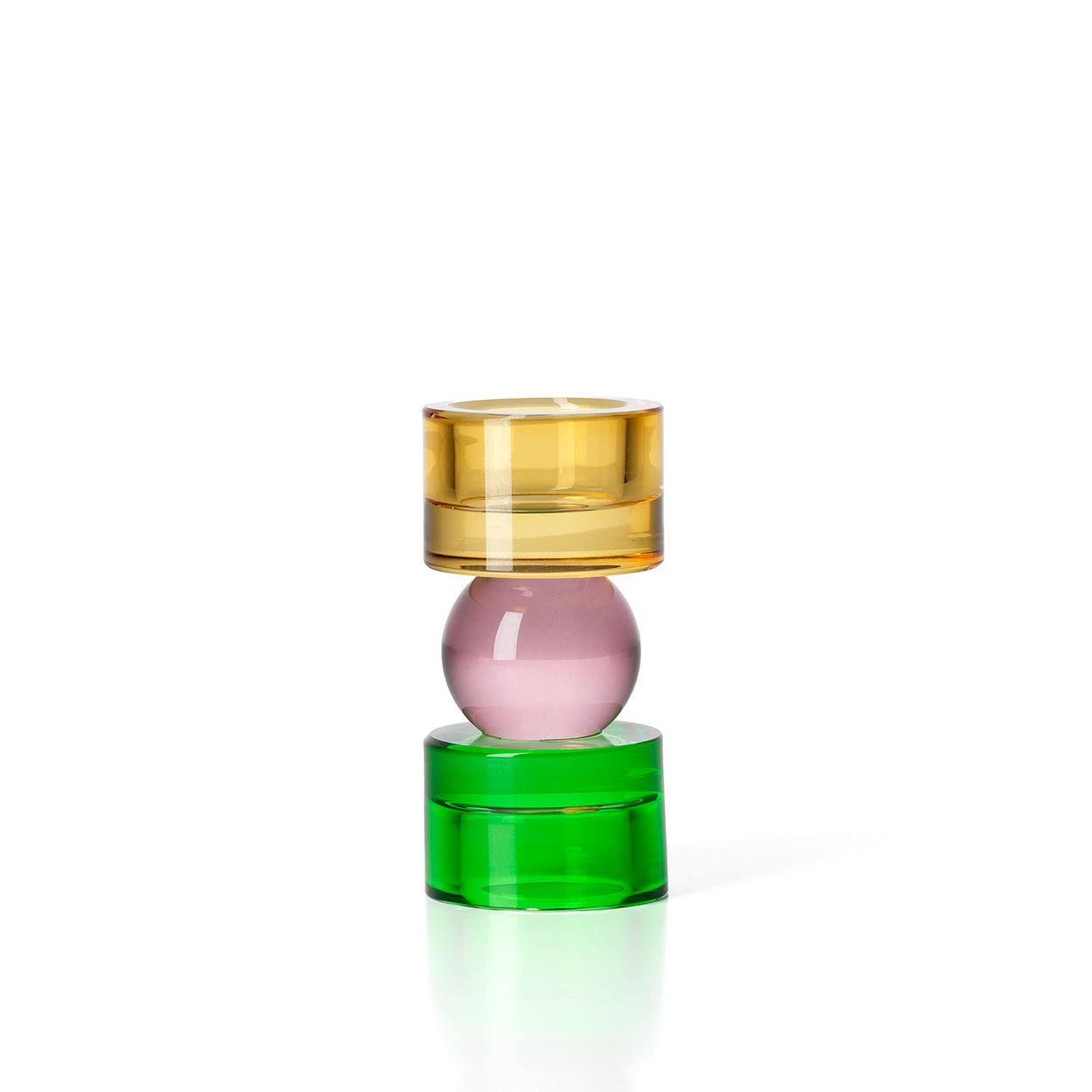 The Solar Jewel Candle Holder - Low in glass — handmade luxury tea light holder curated by Laiyahome
