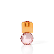 The Citrine & Rose Quartz Candle Holder – glass tea light holder – product view 1