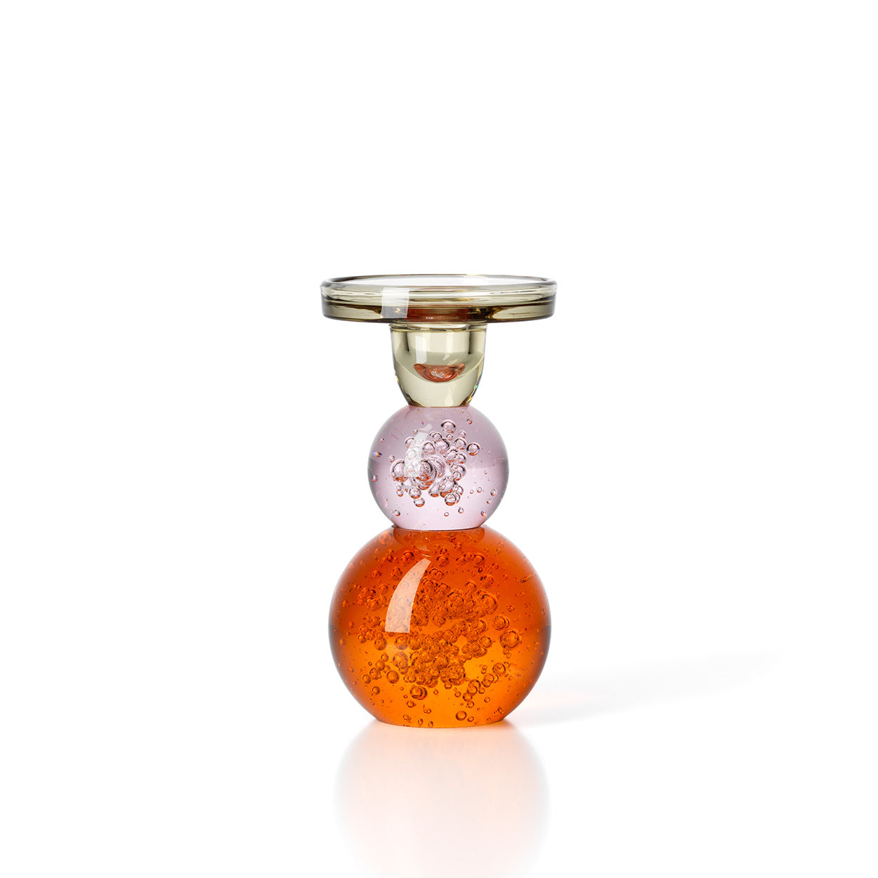 The Bubble Jewel Candle Holder in glass — handmade luxury tea light holder curated by Laiyahome