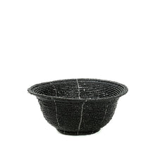 The Beaded Bowl Low - Black - S in plastic — handmade luxury bowl curated by Laiyahome