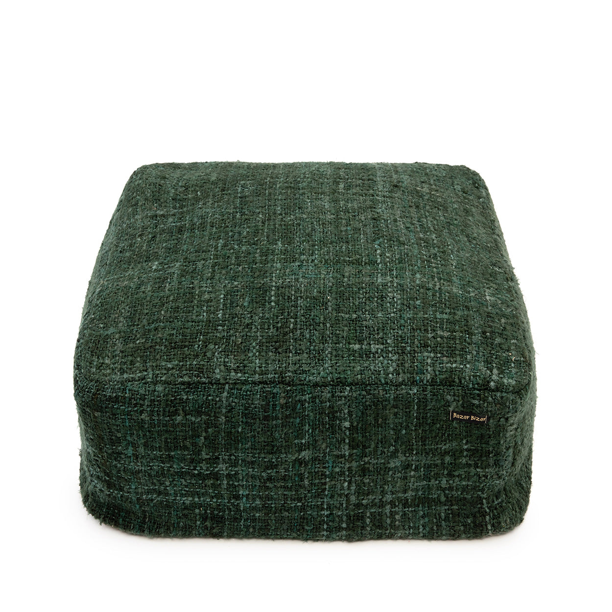 The Oh My Gee Pouffe - Forest Green in cotton — handmade luxury ottoman curated by Laiyahome