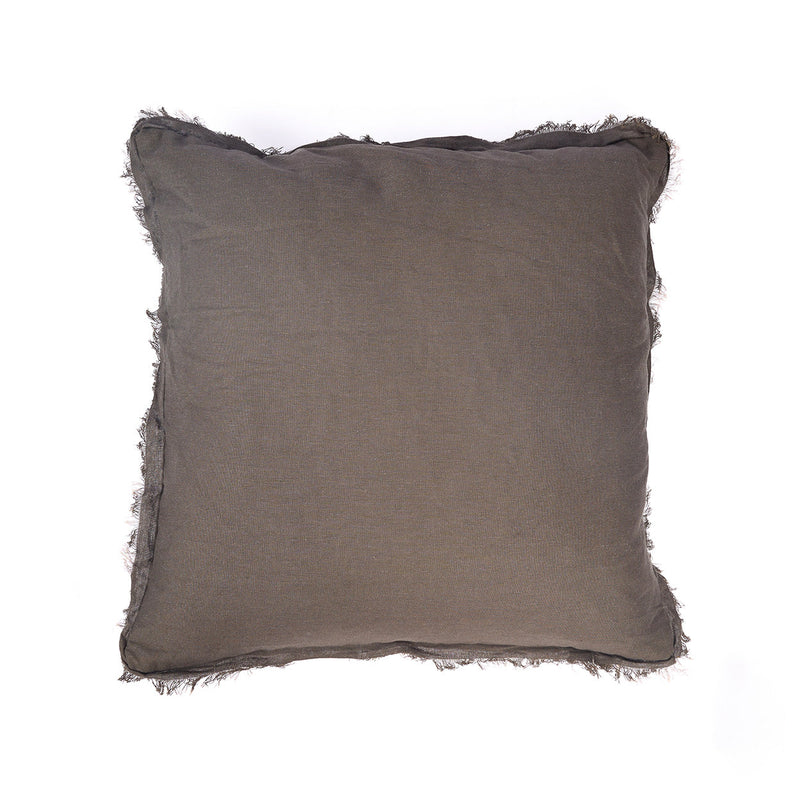 The Smoky Vibe Cushion Cover - Grey in linen — handmade luxury cushion cover curated by Laiyahome