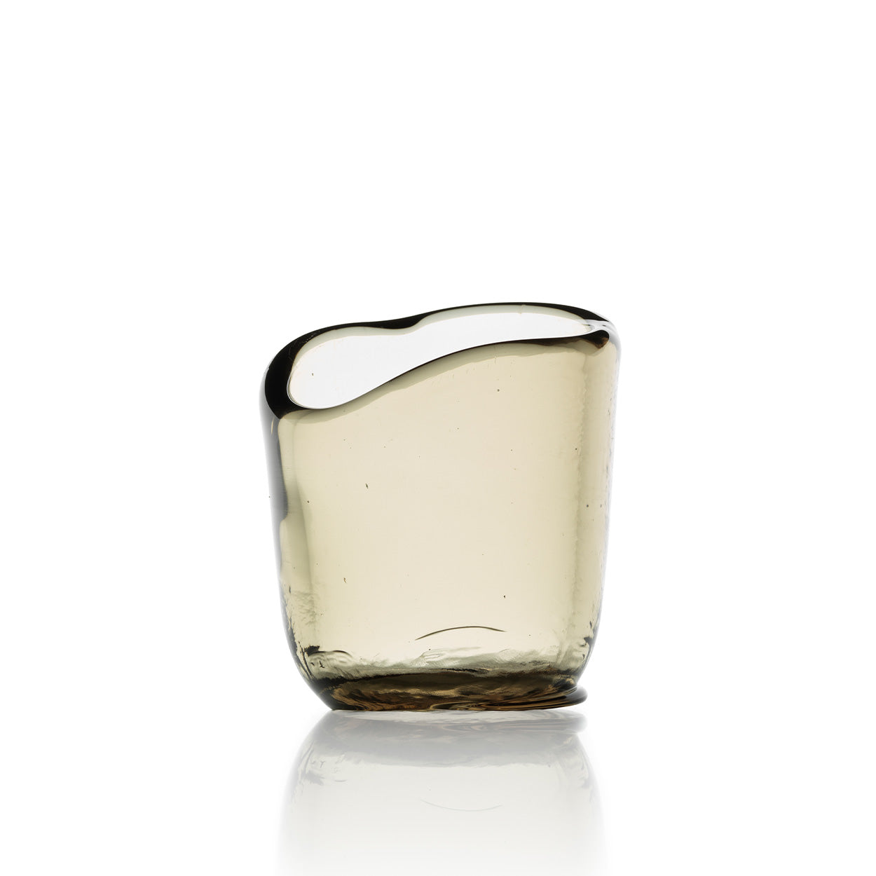 The Nocturne Candle Holder - Charcoal - M – glass tea light holder in charcoal – product view 1
