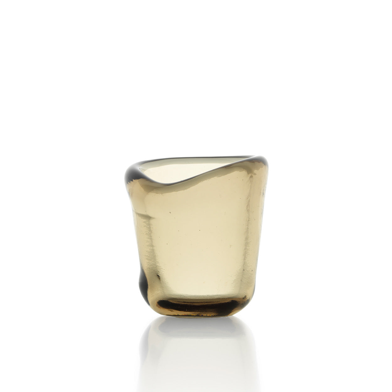 The Nocturne Candle Holder - Charcoal - S – glass tea light holder in charcoal – product view 1