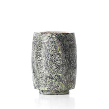 The Bidasar Marble Candle Holder - Green - High – marble candle holder in green – product view 1