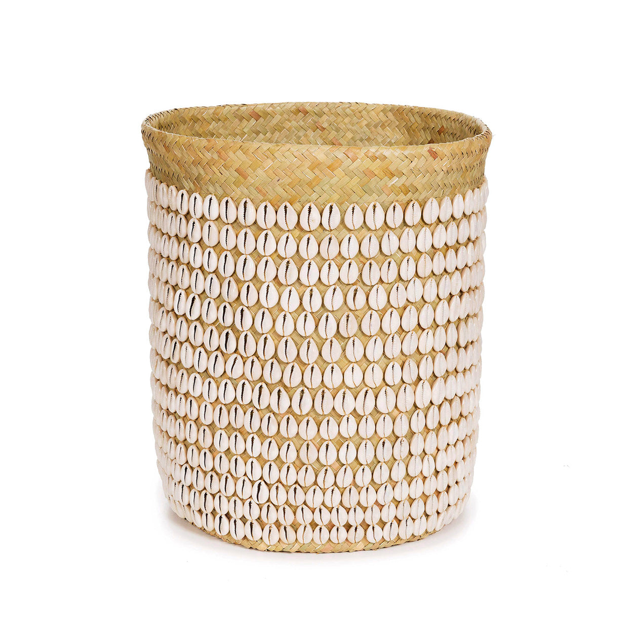 The Pandan Basket #1 in shell — handmade luxury storage basket curated by Laiyahome