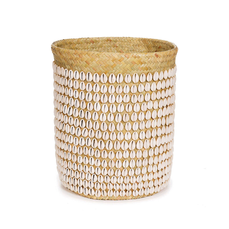 The Pandan Basket #1 in shell — handmade luxury storage basket curated by Laiyahome