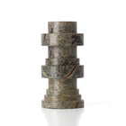 The Bidasar Marble Totemic Candle Holder - Green – marble candle holder in green – product view 1