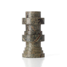 The Bidasar Marble Totemic Candle Holder - Green – marble candle holder in green – product view 1