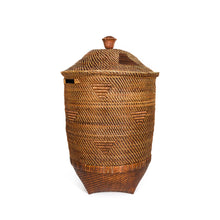 The Colonial Laundry Basket - Natural Brown - XL in rattan — handmade luxury storage basket curated by Laiyahome