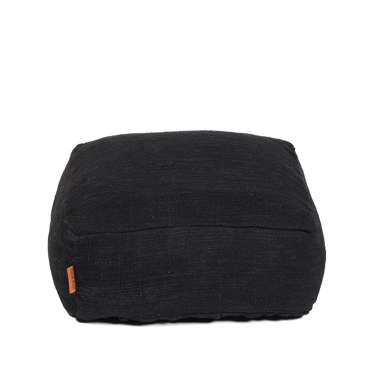 The Comfy Pouffe - Black in cotton — handmade luxury ottoman curated by Laiyahome
