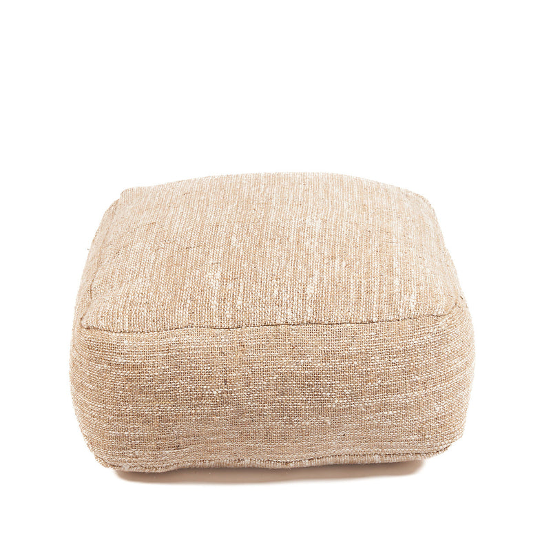The Comfy Pouffe - Beige in cotton — handmade luxury ottoman curated by Laiyahome