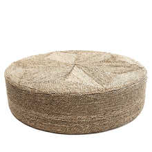 The Huge Pouffe - Natural in seagrass — handmade luxury ottoman curated by Laiyahome