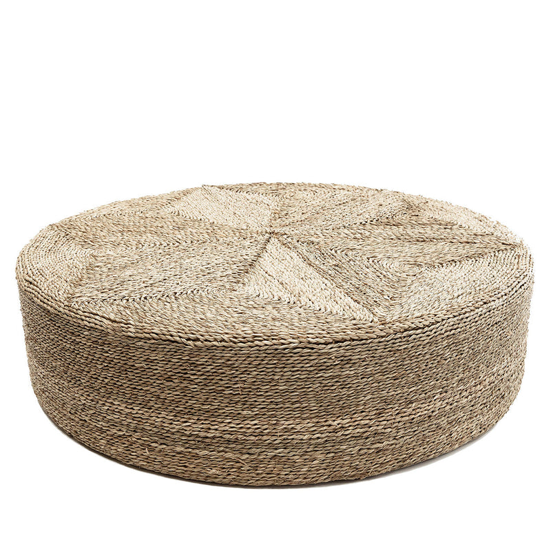 The Huge Pouffe - Natural in seagrass — handmade luxury ottoman curated by Laiyahome