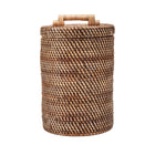 The Rattan Bin High - Natural Brown in rattan — handmade luxury storage basket curated by Laiyahome