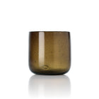 The Éclat Cognac Candle Holder - Smoky Brown – glass candle holder in smoky brown – product view 1