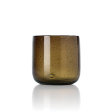 The Éclat Cognac Candle Holder - Smoky Brown – glass candle holder in smoky brown – product view 1