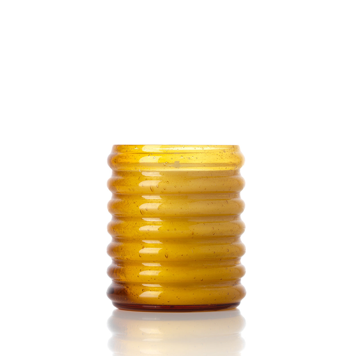 The Golden Hive Candle Jar - Honey - Wide – glass candle jar in honey – product view 1