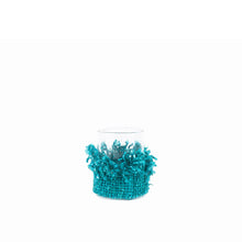The Oh My Gee Candle Holder - Aqua - M in cotton — handmade luxury tea light holder curated by Laiyahome