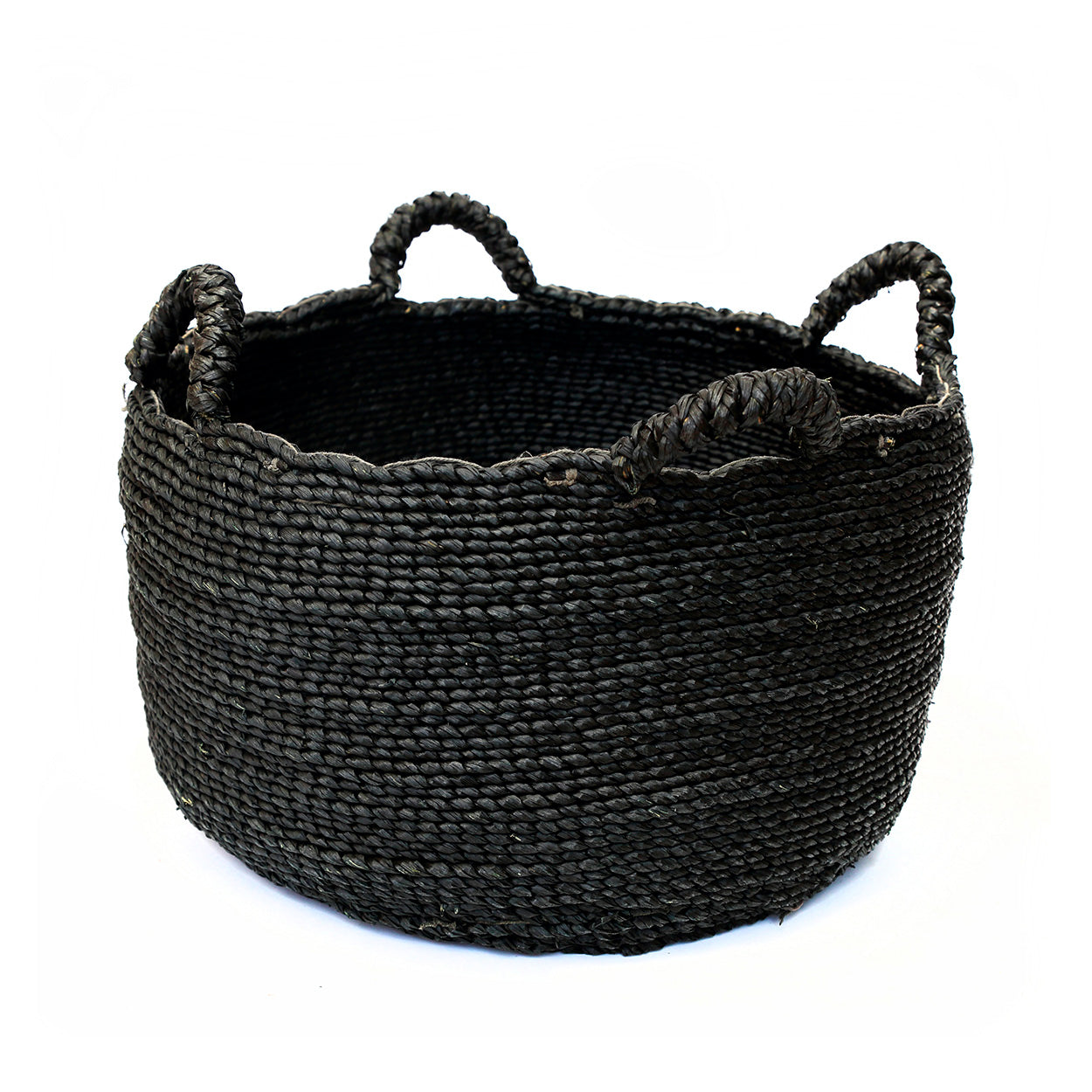 The four hands sneakers - Black - L in seagrass — handmade luxury storage basket curated by Laiyahome