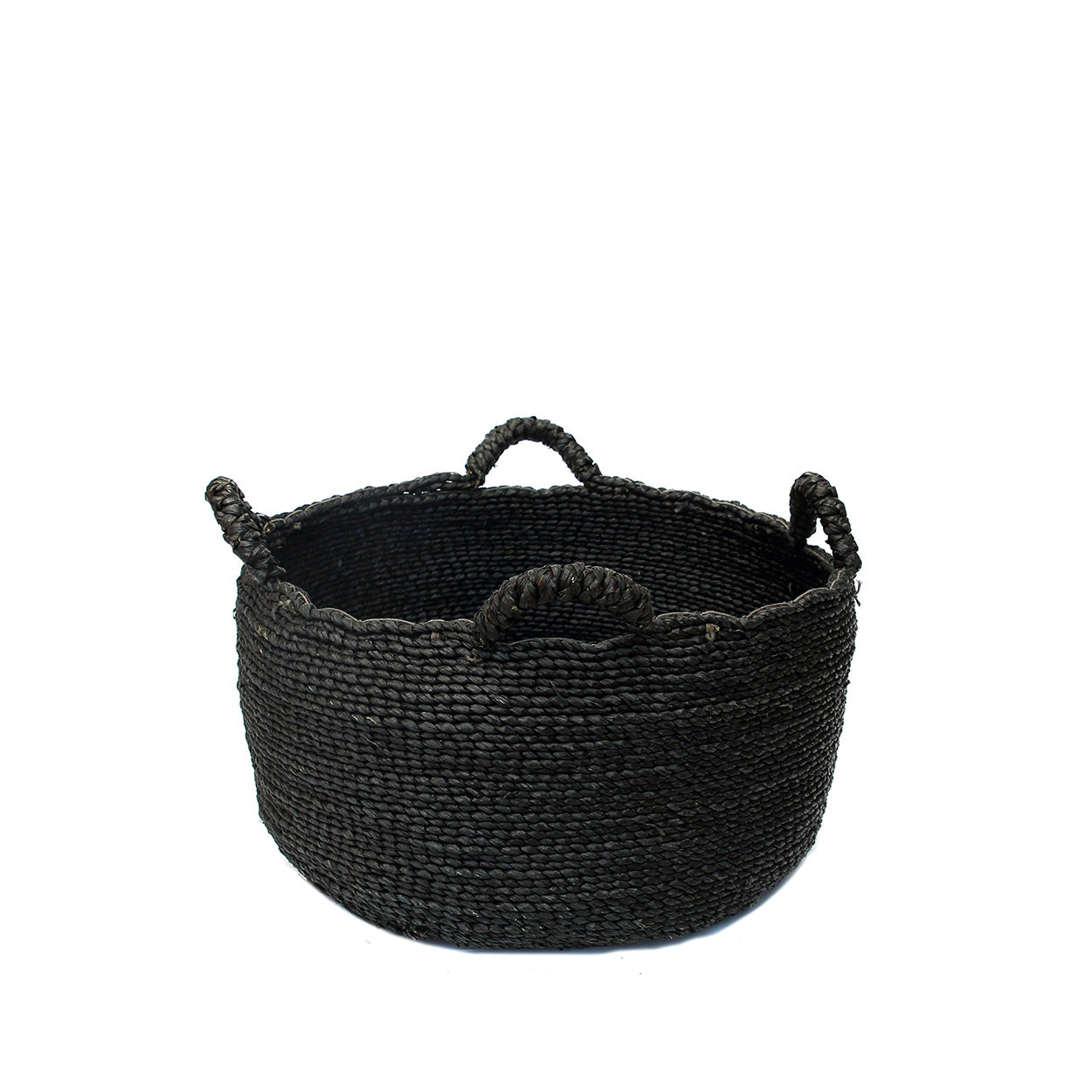 Les Quatre Mains Baskets - Black - S in seagrass — handmade luxury storage basket curated by Laiyahome