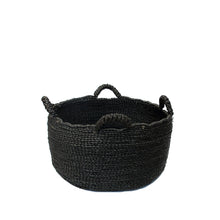 Les Quatre Mains Baskets - Black - S in seagrass — handmade luxury storage basket curated by Laiyahome