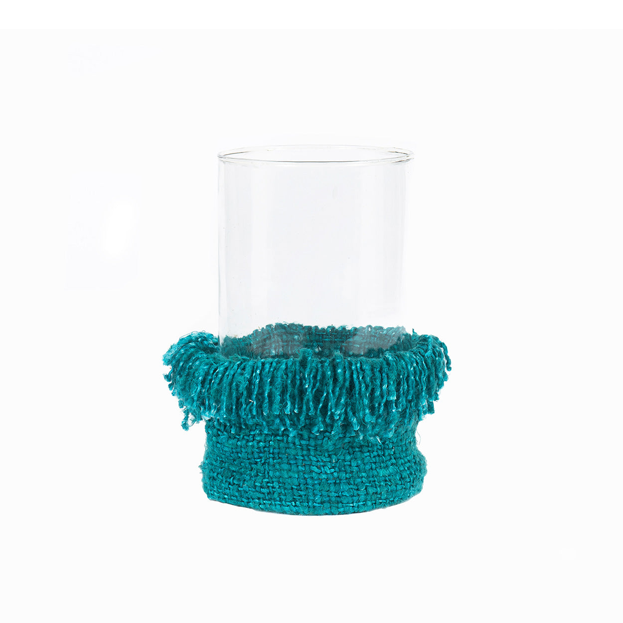 The Oh My Gee Candle Holder - Aqua - XXL in cotton — handmade luxury tea light holder curated by Laiyahome
