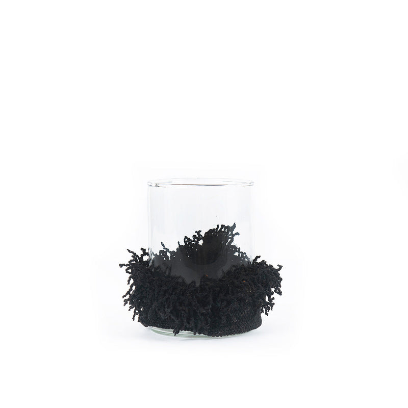 The Oh My Gee Candle Holder - Black Velvet - M in velvet — handmade luxury tea light holder curated by Laiyahome