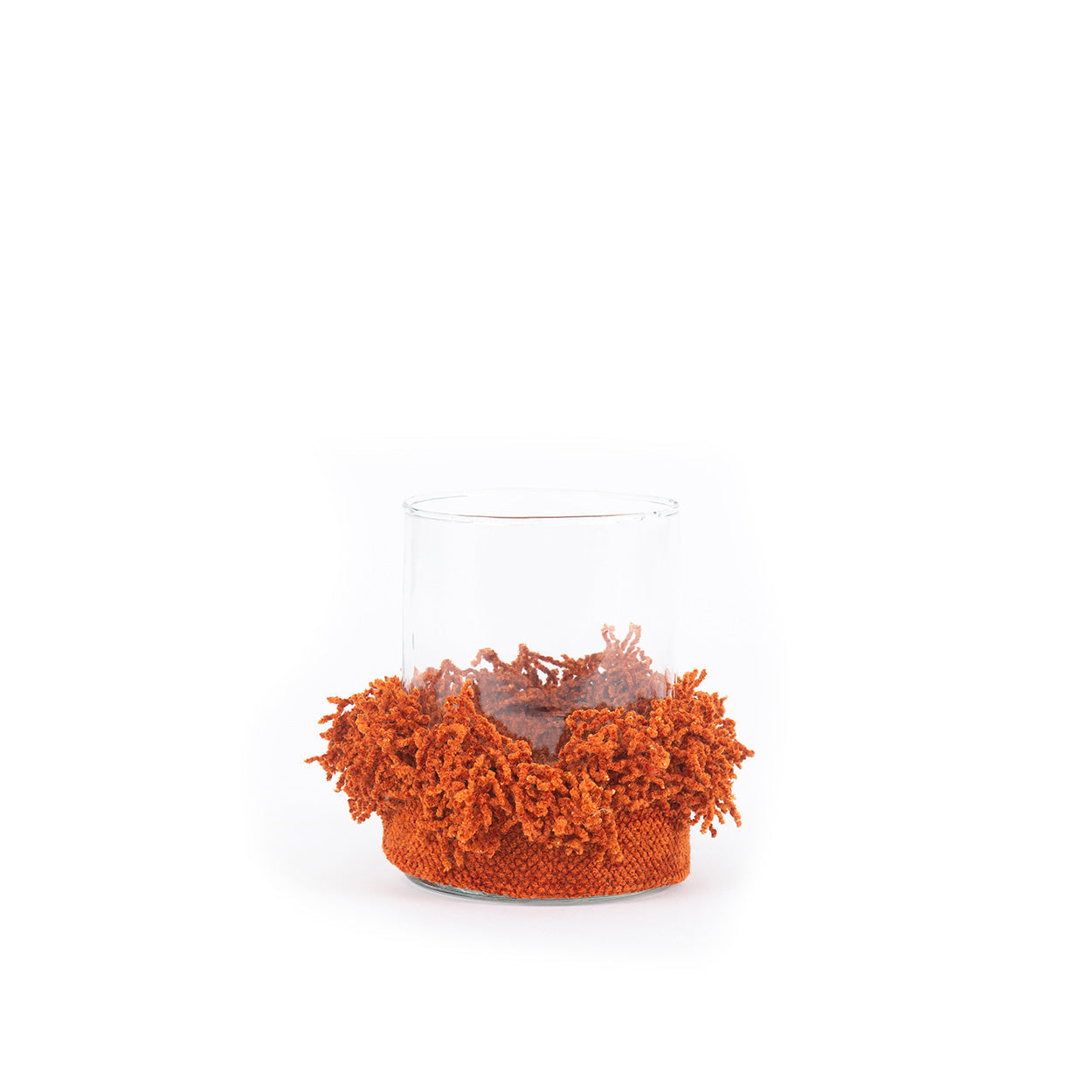 The Oh My Gee Candle Holder - Rust Velvet - M in velvet — handmade luxury tea light holder curated by Laiyahome