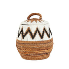 The Little Bay Beach Basket - Natural White - M in palm leaf — handmade luxury storage basket curated by Laiyahome