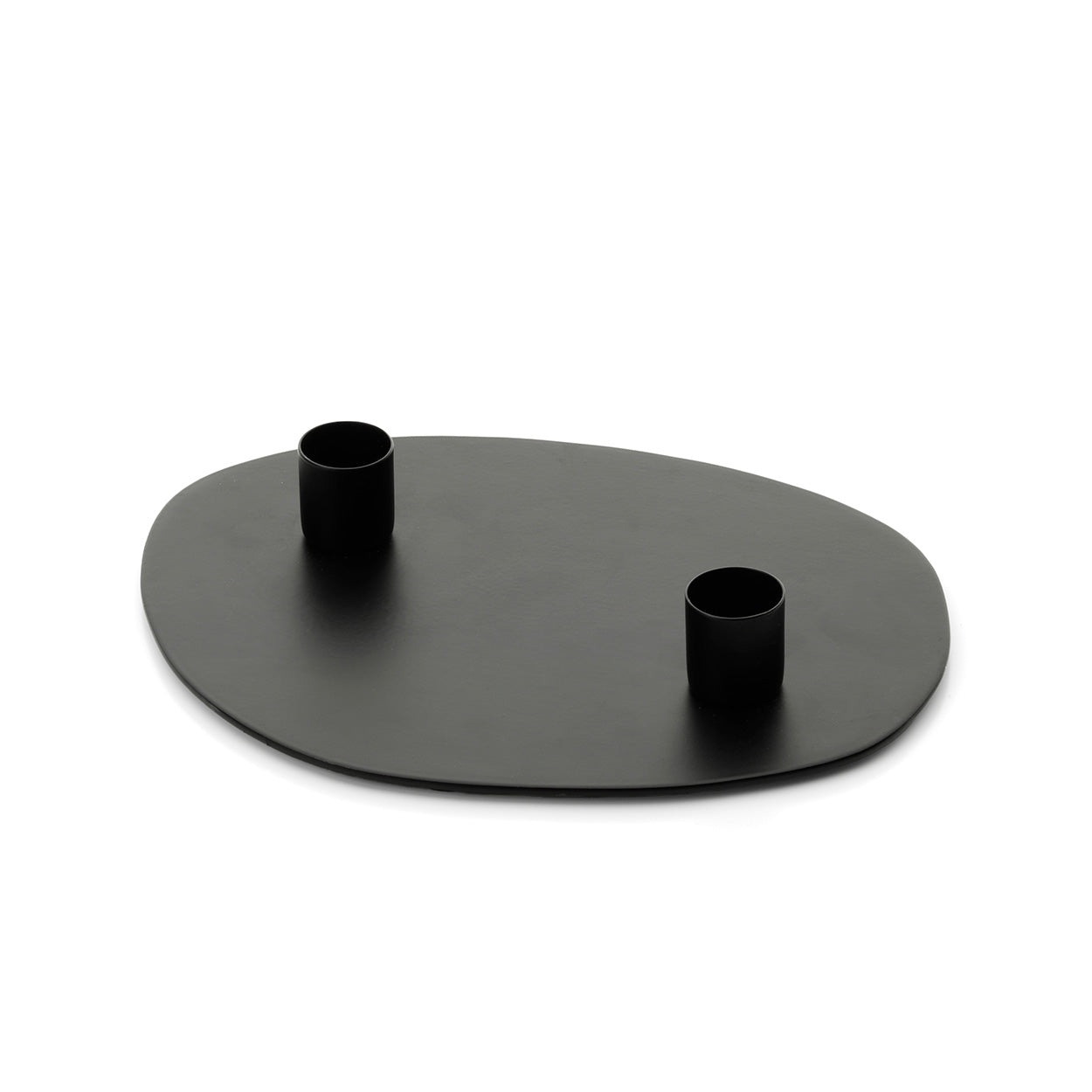 The Glowpad Candle Holder - Black - M in brass — handmade luxury bowl curated by Laiyahome