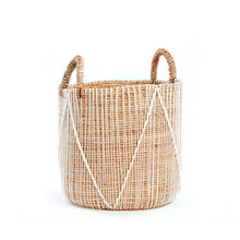 The Straight Stitched Macrame Basket - M in cotton — handmade luxury storage basket curated by Laiyahome