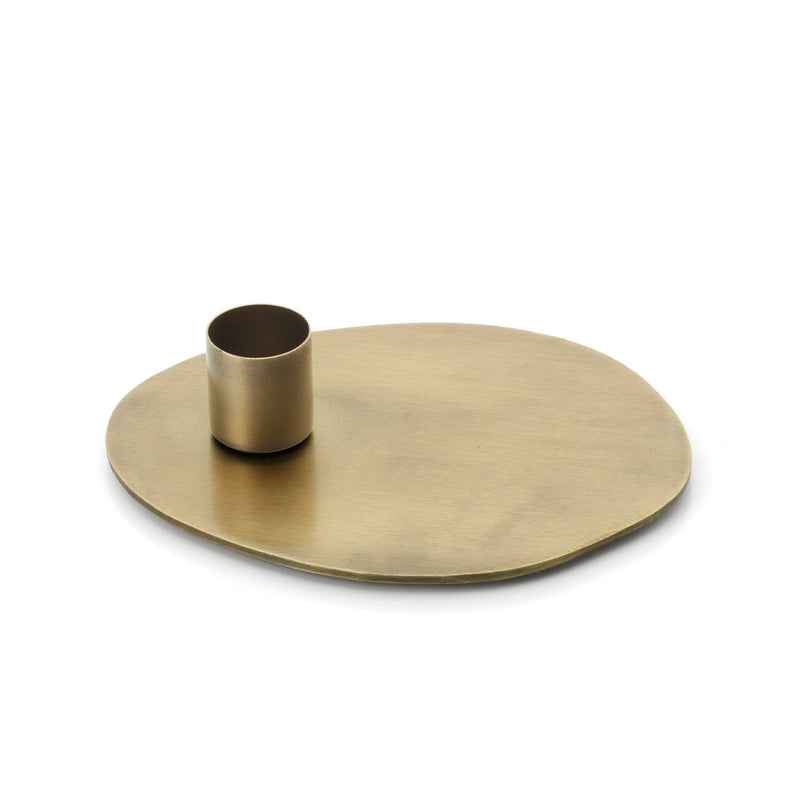 The Glowpad Candle Holder - Gold - S in metal — handmade luxury tea light holder curated by Laiyahome