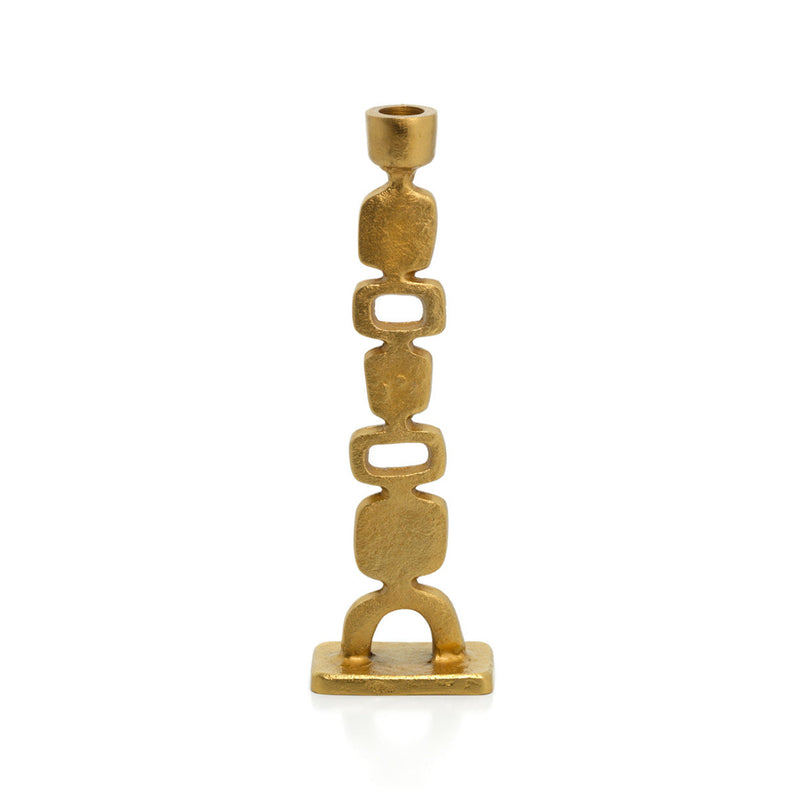 The Totemo Candle Holder - Gold - M in brass — handmade luxury shoulder bag curated by Laiyahome