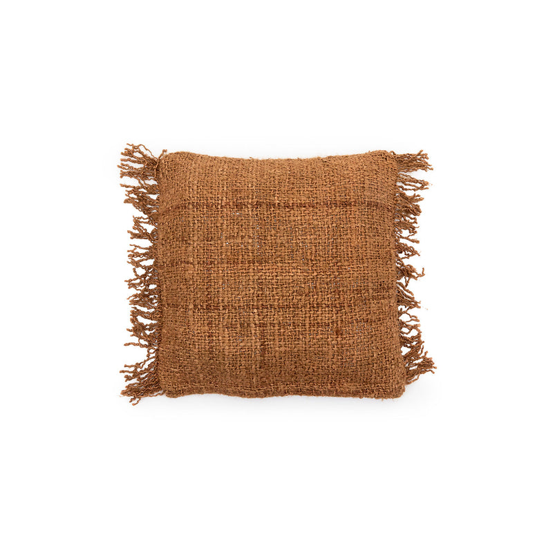 The Oh My Gee Cushion Cover - Brown - 40x40 in cotton — handmade luxury cushion cover curated by Laiyahome