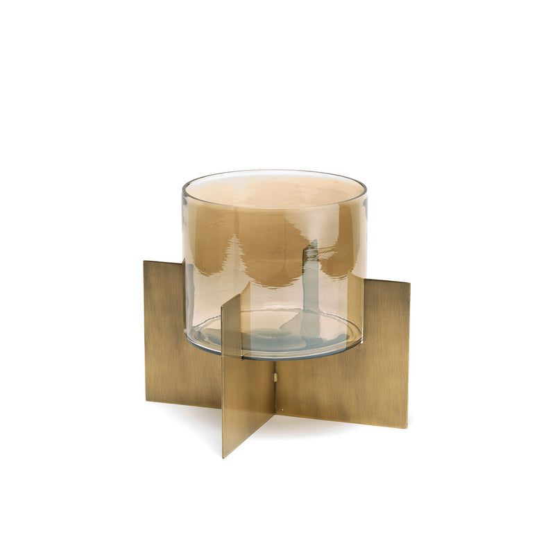 The Hurricane X - Gold - Low in brass — handmade luxury tea light holder curated by Laiyahome