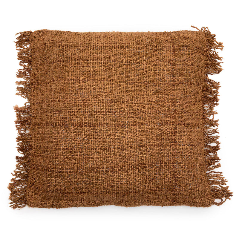 The Oh My Gee Cushion Cover - Brown - 60x60 in cotton — handmade luxury cushion cover curated by Laiyahome