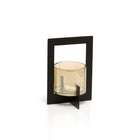 The Hurricane Framed Candle Holder - Black - M in brass — handmade luxury bowl curated by Laiyahome