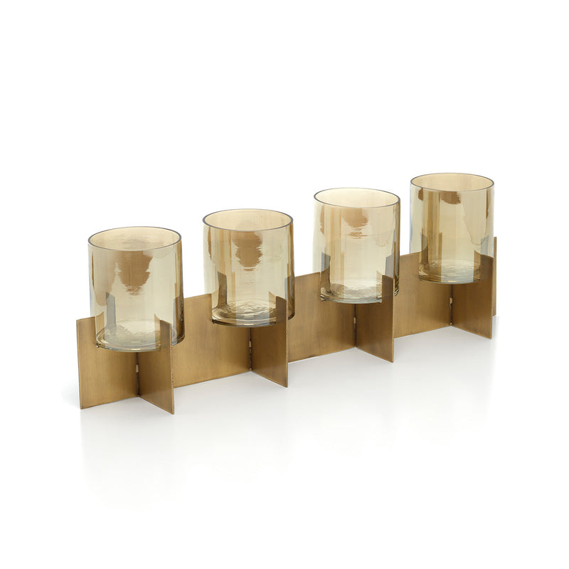 The Quarta Candle Holder - Gold in brass — handmade luxury tea light holder curated by Laiyahome
