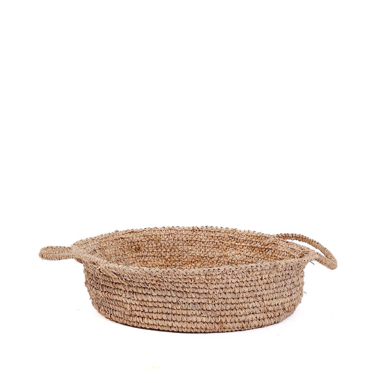 The Raffia Basket Trays - Natural - L in raffia — handmade luxury storage basket curated by Laiyahome