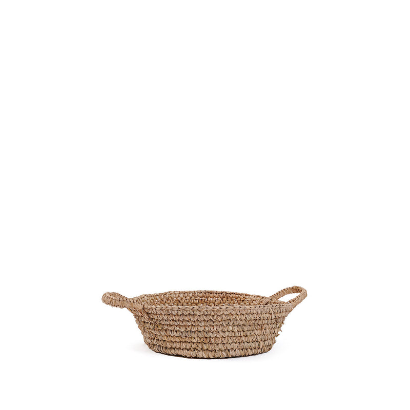 The Raffia Basket Trays - Natural - S in raffia — handmade luxury storage basket curated by Laiyahome